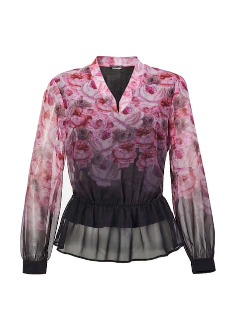 Elegante, gedessineerde blouse met schootje