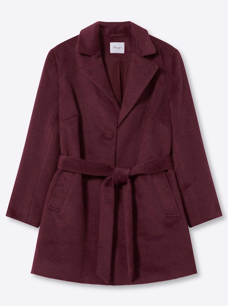 Jacke Jacke mit Bindegürtel Langarm Reverskragen