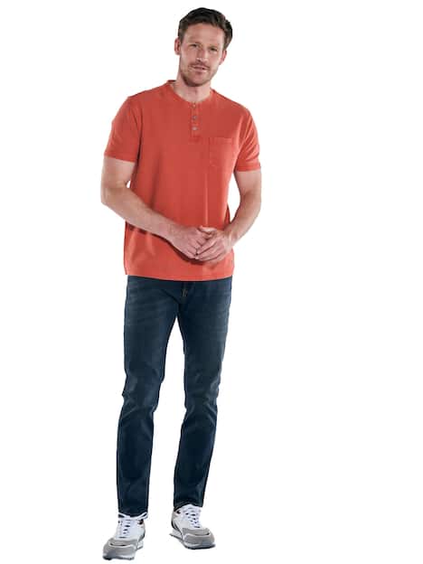 engbers Herren Henley-Shirt regular , Orange