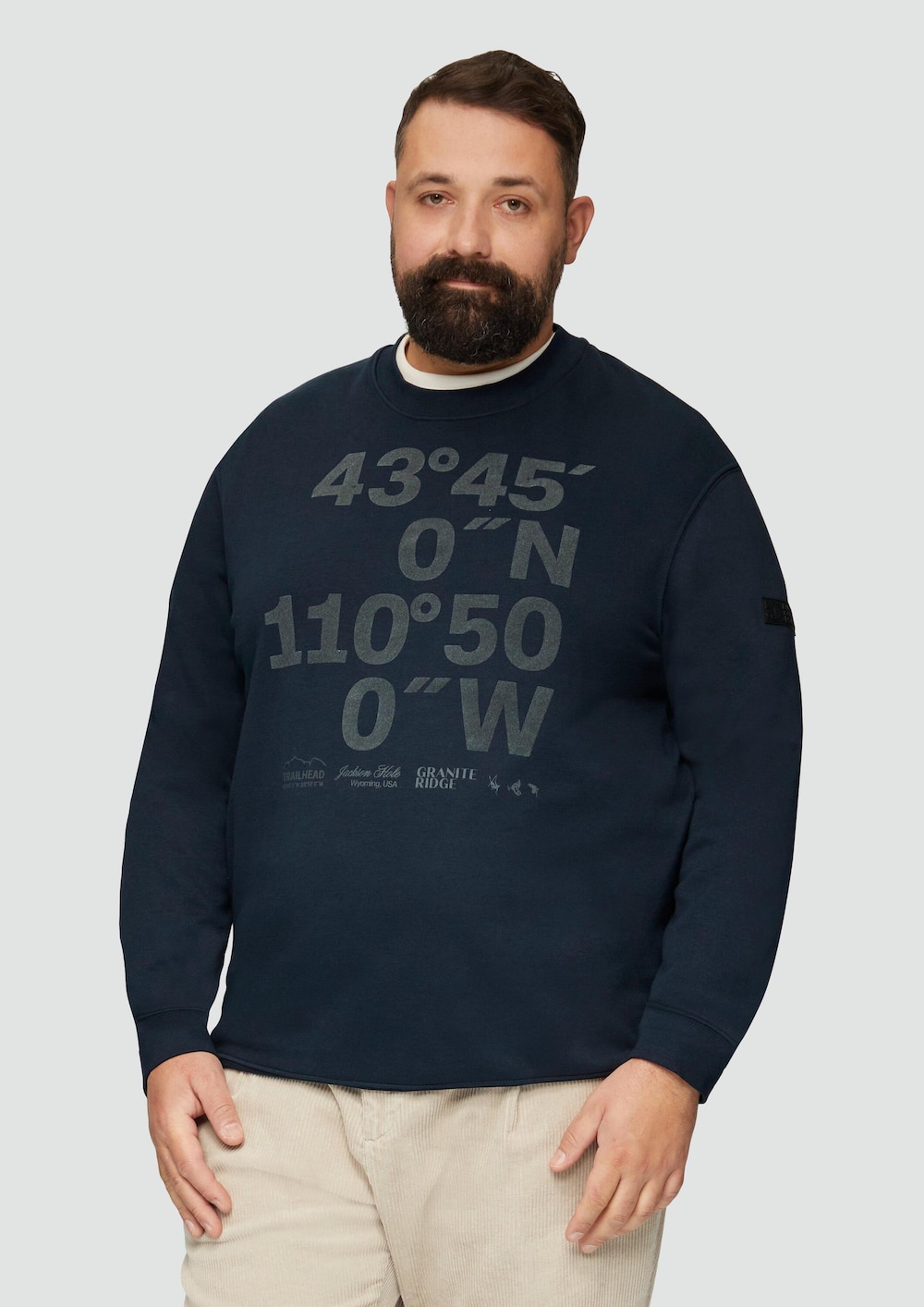 Sweatshirt mit Flock-Print