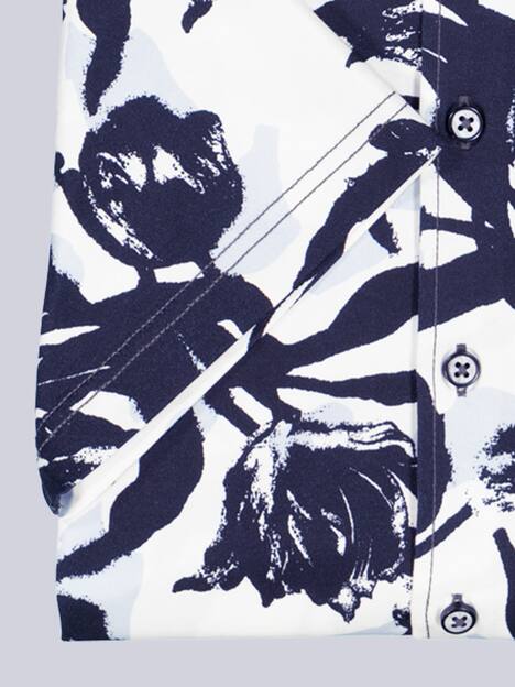 engbers Herren Kurzarm-Hemd gemustert , Anthrazit