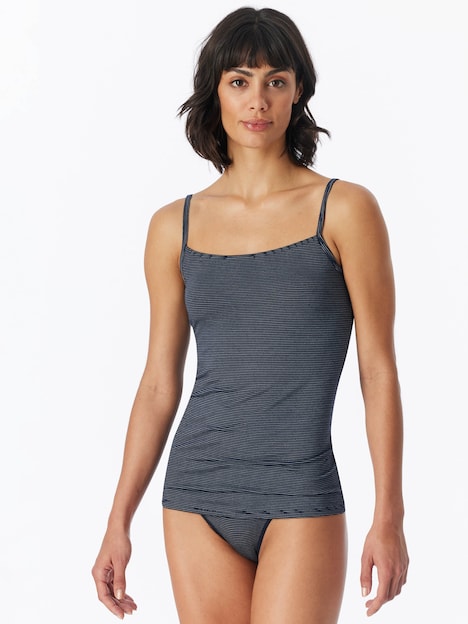 Schiesser Damen Spaghettitop 2-Pack Modal Essentials - blau