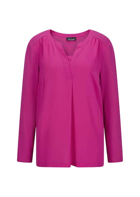 GOLDNER Blouseshirt Blouseshirt met chiffon inzet