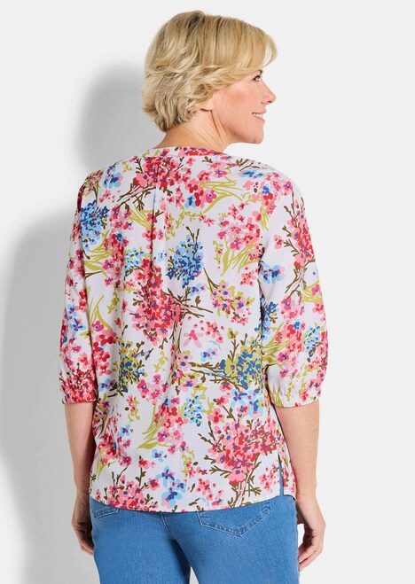Schlupfbluse mit floralem Muster