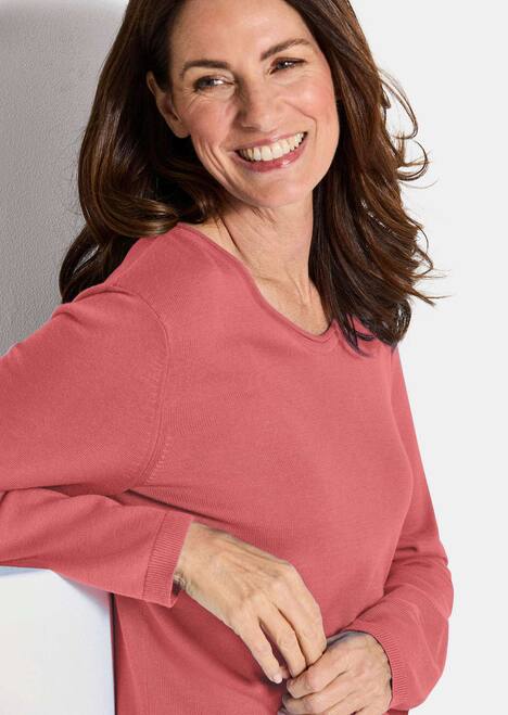 GOLDNER Tricot pullover Tricot pullover van katoen en viscose