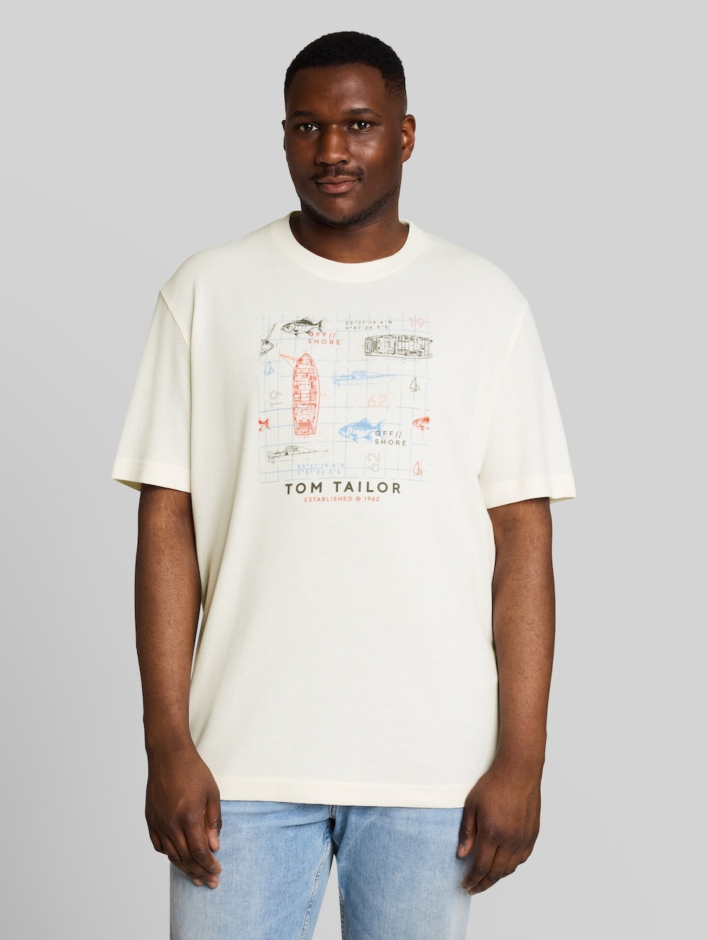 T-Shirt mit Waffelstruktur