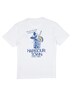 Herren T-Shirt mit Rückenprint , Reinweiss