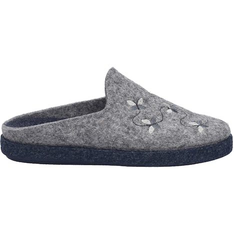 Damen Hausschuh Lara 01, grau-kombi