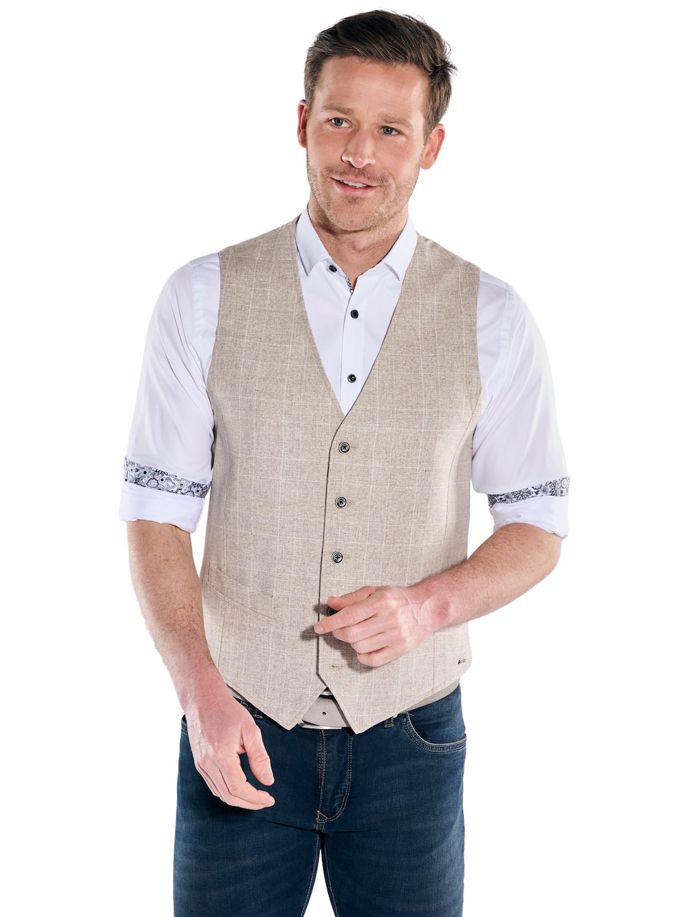 engbers Herren Weste , Beige