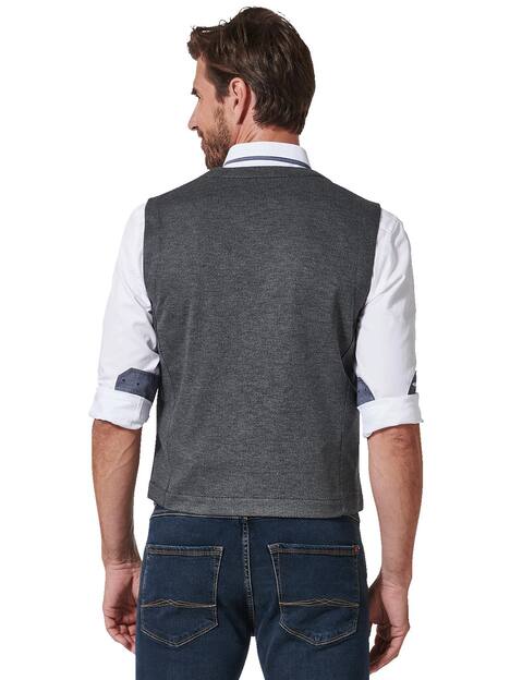 engbers Herren Sakko-Weste slim fit , Grau