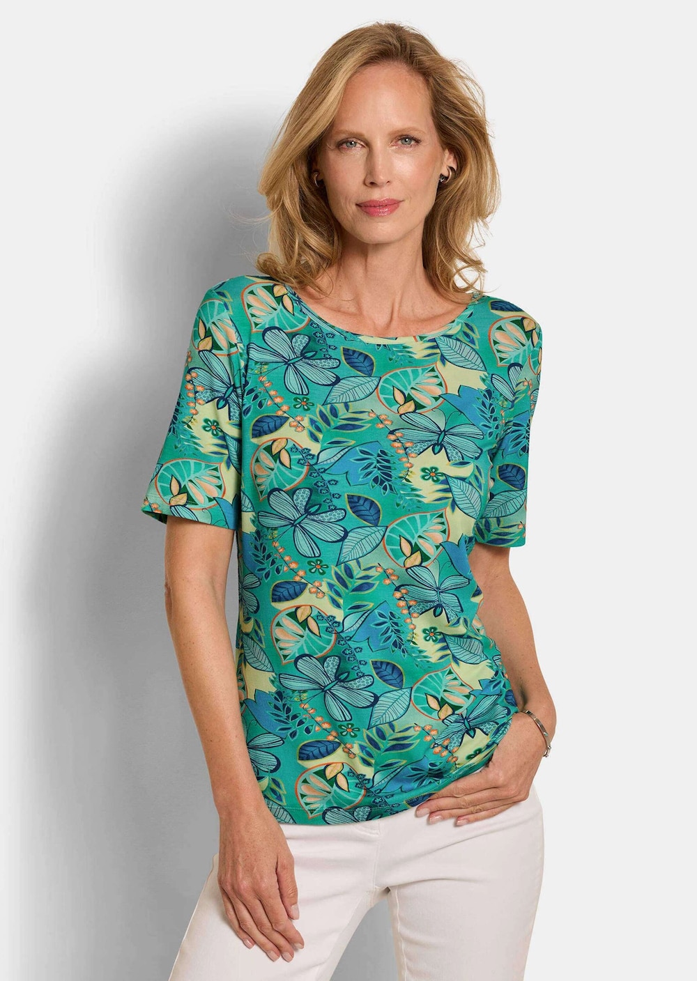 Cityshirt mit floralem Print