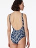 Schiesser Damen Badeanzug Schwimmer - Ocean Swim - blau, weiß