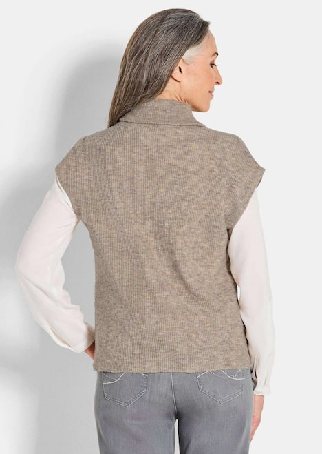 GOLDNER Tricot vest Tricot vest met ritssluiting