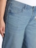 Jeans Jeans mit geflochtenen Streifen am weiten Bein normal Formbund