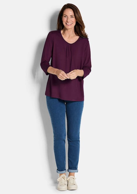 GOLDNER Shirt Elegant shirt van viscose-jersey