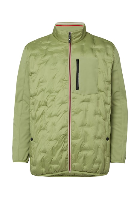 Leicht wattierte Jacke im Fabricmix mit sportiven Details