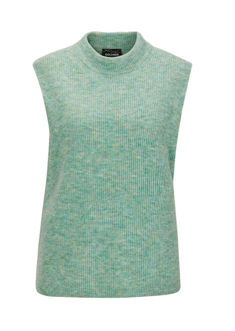 Edler Rippstrick Pullunder, Stehkragen