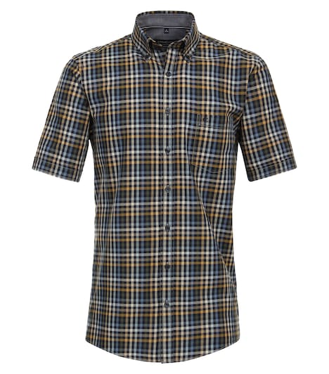CASAMODA Freizeithemd Kurzarm kariert Comfort Fit