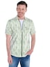 engbers Herren Kurzarm-Hemd gemustert , Hellgruen