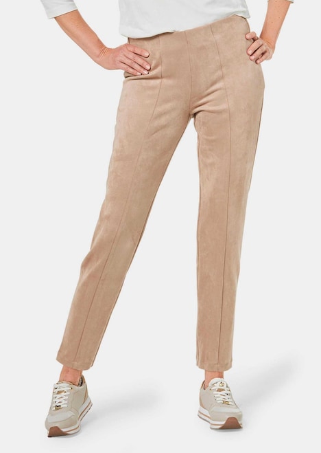 Moderne Leggings in trendigem Velourslederimitat