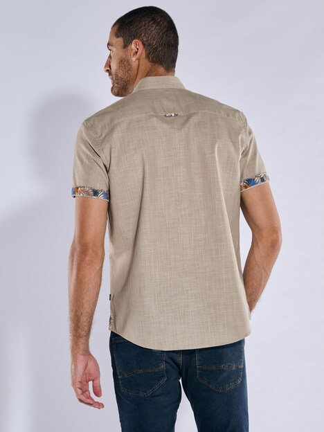 Herren Kurzarm-Hemd regular , Sand