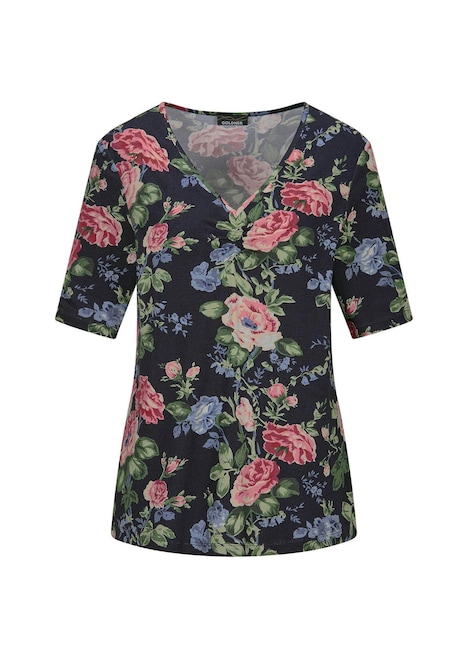 Elegante bedrukte blouse met bloemenmotief
