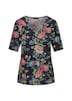 Elegante bedrukte blouse met bloemenmotief