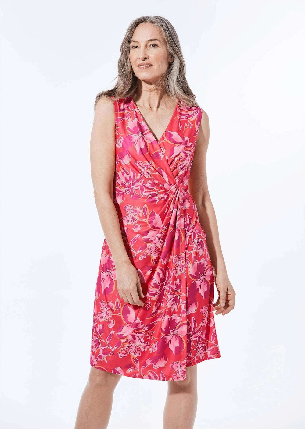 Kleid in Wickeloptik