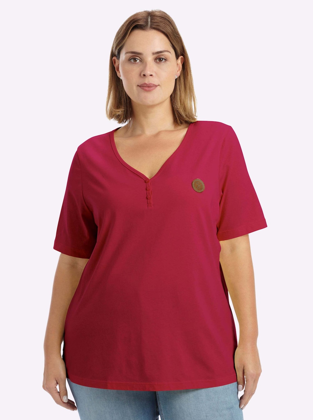 Kurzarm-Shirt Kurzarm Ohne Kragen