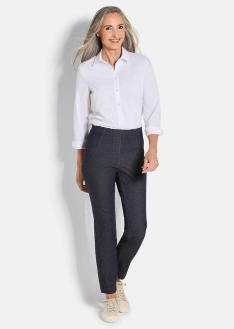 GOLDNER Broek LOUISA Bengaline broek LOUISA in denimlook