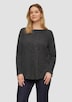 Langarm-Shirt mit Metallic-Garn-Effekt