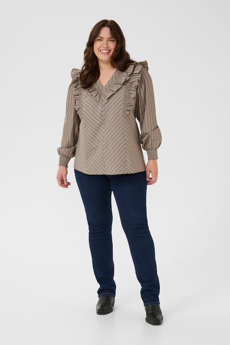 Langarm-Bluse Regular fit