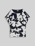T-Shirt im Material-Mix