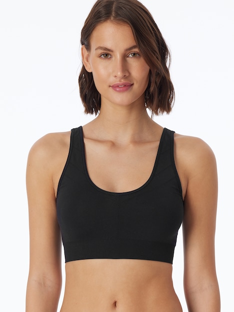 Schiesser Damen Bustier Casual Seamless - schwarz