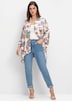 Longbluse 3/4-Arm Blumen