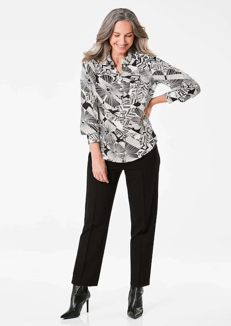 GOLDNER Blouse Gedessineerde blouse met bloemenpatroon