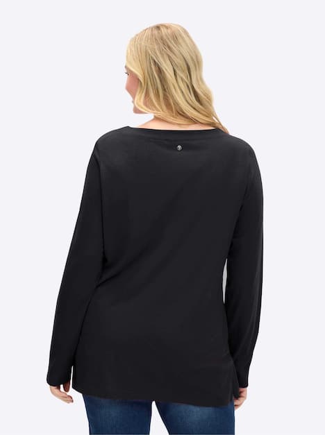 Langarm-Shirt Langarm Sonstiges Muster Ohne Kragen