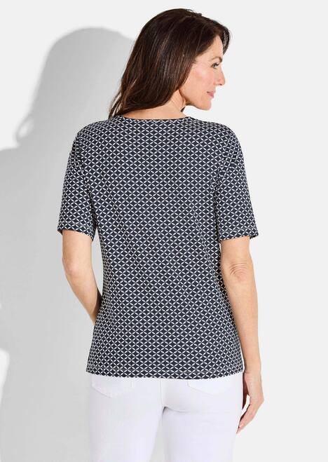 GOLDNER Shirt Jersy shirt met minimal print