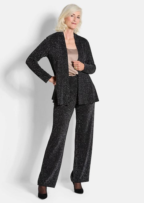 Glänzender Festblazer mit Schalkragen