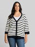 Loose Fit Cardigan mit Streifenmuster