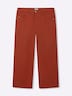 Jeans Jeans mit weitem Bein und High-Waist-Bund Formbund Uni