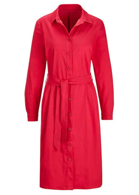 Elegantes Hemdblusenkleid mit Bindegürtel