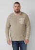 Baumwoll-Pullover mit aufgesetzter Brusttasche