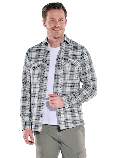 Herren Kerniges Overshirt aus Leno-Ware , Brilliantblau