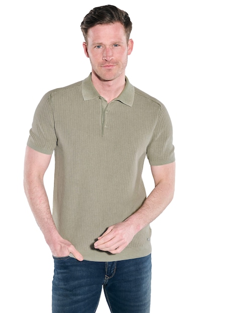 Strick Polo-Shirt