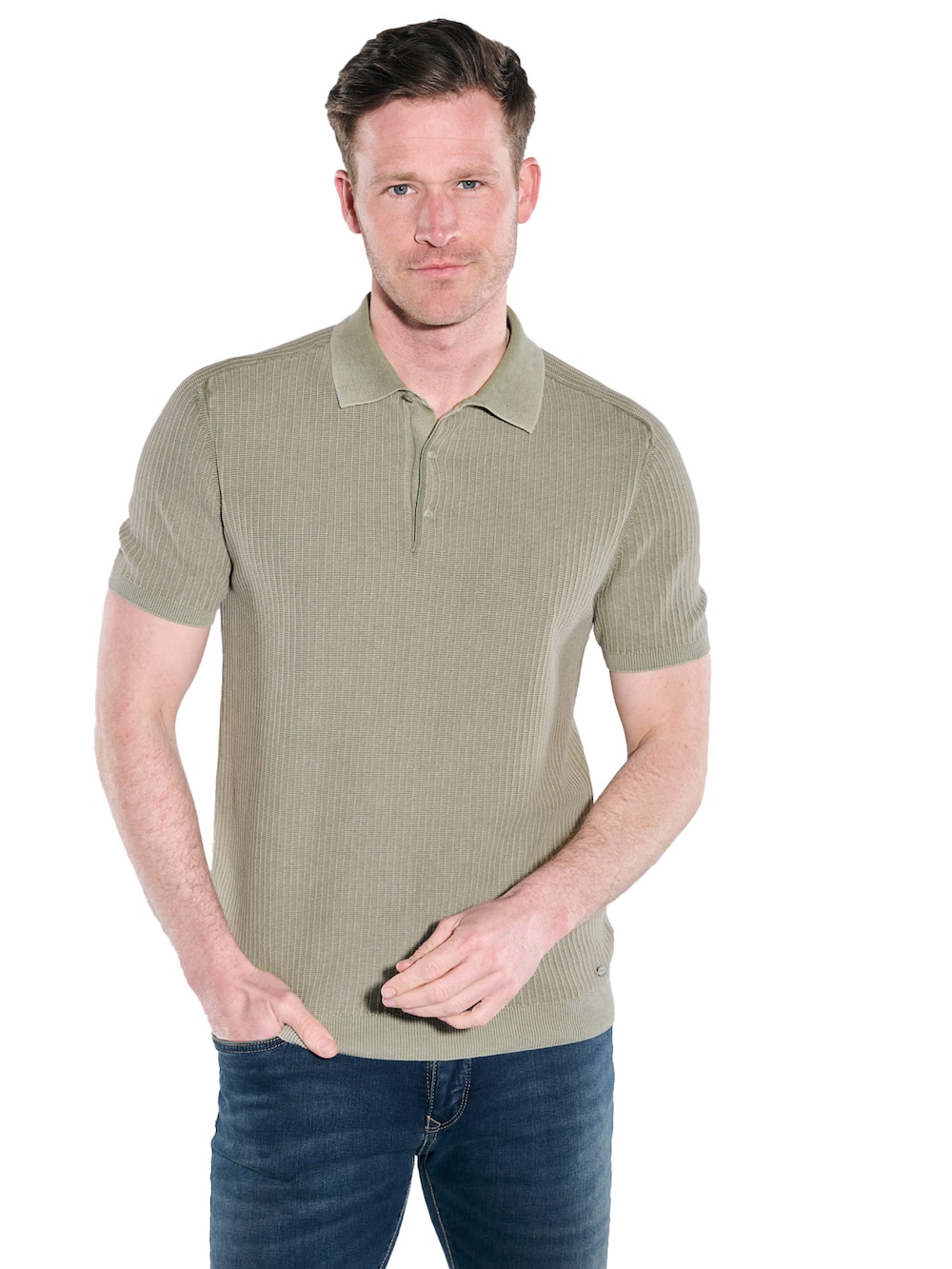 Strick Polo-Shirt