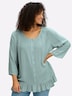 Bluse 3/4-Arm Ohne Kragen