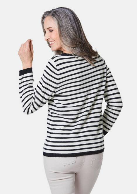 Kaschmirpullover mit U-Boot Ausschnitt