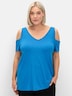 T-Shirt Kurzarm Uni Ohne Kragen