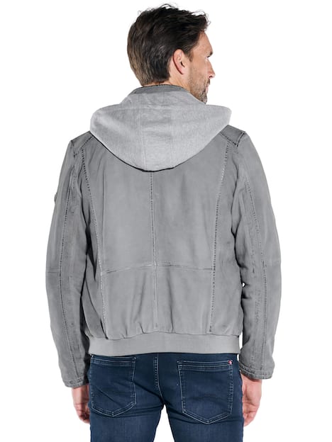 engbers Herren Lederjacke , Hellblau